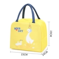Borsa termica gialla con manici blu e anatra bianca, tessuto Oxford, 23cm x 14cm x 19cm - Anatra Gialla / Giallo