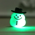 Anello luminoso a forma di pupazzo di neve con LED verde per feste di Natale - Pupazzo di neve