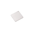 Polished silver stainless steel 25mm square pendant with pre-drilled hole for DIY crafts - 1.5*25mm / Steel
