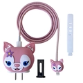 Pink LinaBell themed 5-piece charger protector set for Apple 18W 20W power adapter - LinaBell / Five-Piece Set