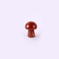 Polished red natural stone mushroom ornament with unique black mineral texture - Red Jasper / 15*20mm