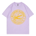 T-shirt en coton lilas avec imprimé graphique Alligator Alcatraz en jaune - Lavande