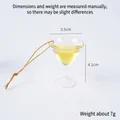 Miniature cocktail glass charm with yellow liquid and gold lanyard, size 4.1cm tall - Golden Lanyard / Yellow