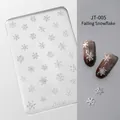 Moule silicone flocon de neige 3D JT-005 pour bijoux en résine gaufrée et nail art DIY - Moule en silicone haute transparence JT-005 (Fleur de glace)