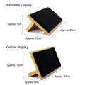 Black velvet jewelry display stand with gold frame for necklaces and bracelets - Horizontal Chain Display Board (Black Velvet)