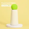 Gourde 350ml en acier blanc ivoire avec un bouchon sphérique jaune fluo éclatant - 350ml / Jaune Néon