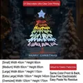 Pegatina estática de árbol de Navidad colorido con impresión UV de doble cara decorativa - Pequeño [40*60CM]