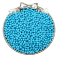 4mm round acrylic candy blue beads for DIY jewelry making in a silver tray - Lake Blue