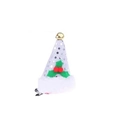 Pince à cheveux mini chapeau de Noël à paillettes argentées avec clochette dorée - Pince à Paillettes Argentées