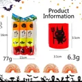 Mini Halloween slinky toy set with pumpkin and ghost patterns in assorted colors - Halloween Set A