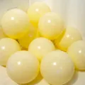 Set of 10 inch thick matte cream yellow latex balloons for party and wedding decor - Macaron Yellow