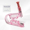 Pink disposable sterile ear piercing gun kit with medicinal grade plastic and alcohol prep pad - Pink Round Head Ear Piercer + Alcohol Pad
