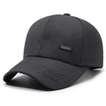 Klassische dunkelgraue Herren-Baseballkappe mit FASHION-Label und 318-Stickerei - Verstellbar / Grau