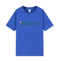 T-shirt bleu roi pour la fête des mères avec inscription et motif floral - XS / Bleu Royal / Mother's Day