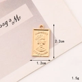 C084 12mm*22mm Gold Queen Portrait Tag
