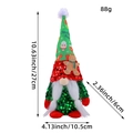Weihnachtswichtel Plüschfigur mit grünem Paillettenhut und Lebkuchenmann Deko - Pailletten Lebkuchen Zwerg Weiblich