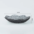 Modern black wire fruit basket with 31cm diameter and wavy edge mesh design - Large Octagonal Style / Black