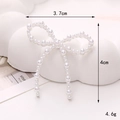 Vue détaillée du nœud en perles avec dimensions 3.7cm x 4cm et poids de 4.6g sur blanc - D2485-40mm*37mm Nœud en Perle