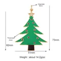 Gold plated copper Christmas tree pendant with green enamel and red crystal beads - M846991