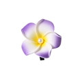 Handmade gradient purple frangipani flower hair clip with pearl center on white base - Pearl Style / 6cm / Purple