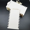 White rectangular paper jewelry display cards with 12 slots for necklaces and hair ties - 10*20cm White Card