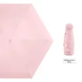 Midsummer pink ultra-light portable folding umbrella with gold heart design - Cherry Pink (Plain Mini)