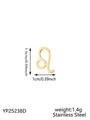 Detailed size measurement of Leo zodiac stainless steel pendant with gold plating - Leo