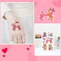 Glitter waterproof temporary tattoo with Cupid, deer and hearts for skin decoration - EG-214 (Glitter Tattoo Sticker)