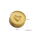 Golden 8mm heart charms in stainless steel with 14K gold finish for DIY jewelry - Heart Decorative Metal Bead (8x8mm)