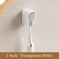 Single translucent white wall-mounted dustproof electric toothbrush head holder - 1 Piece / Clear White