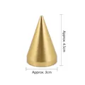 Golden conical jewelry display stand for rings with brushed metal finish, 4.5cm height - Small Cone Ring Holder (Gold)