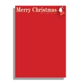 Red Christmas greeting card featuring cartoon Santa Claus and gold Merry Christmas text - Christmas Bronzing Type C Red (Santa Claus)