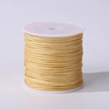 Golden 0.8mm nylon cord on spool for handmade DIY jewelry braiding and necklaces - Light Golden Yellow