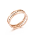 Dreilagiger ineinandergreifender Ring in Roségold mit funkelndem Zirkon im Minimal-Stil - US 8 / Roségold Stil (KR103304-KFC)