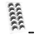 Set of 6 pairs of CD25 8D faux mink eyelashes with natural thick winged style - 6 Pairs Winged Thick Style (CD25)