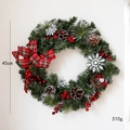 Nordic Christmas wreath with pine cones and berries, 45cm diameter, 510g weight - 45cm Christmas Wreath