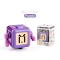 Robot Fidget viola a forma di cubo con tasti antistress e joystick in scatola - Robot Viola Scatola Inglese (166-9)