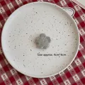 Grey 4cm handmade wool felt flower accessory for Christmas bouquet and DIY craft decor - Flower-Grey