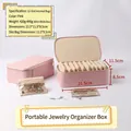 Organizzatore di gioielli portatile in pelle PU rosa con 12 sacchetti da viaggio - Rosa