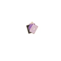 Detailed macro view of triple tarot card charms in black purple pink with golden loops - 8# Magic Tarot Cards