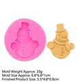 Pink silicone mold featuring a snowman with a top hat for festive candle making - Snowman Style 3 / Pink