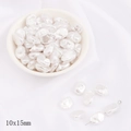 Barock-Stil ABS Perlenimitat in Cremeweiß 10x15mm für DIY-Schmuckherstellung - Stil 17 Kleines Feld 10x15mm Weiß 10 Stk./Packung