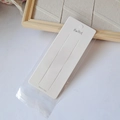 White hair clip display card with cute pink bear pattern and clear OPP packaging - Only Bag Long-8.5*24cm