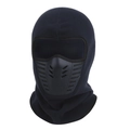 Passamontagna termico da ciclismo con maschera traspirante e fodera in pile caldo - L / Blu navy