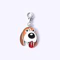 Pendentif émaillé chien beagle avec fermoir homard pour porte-clés et déco de sac - 28 Beagle