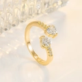 Einstellbar Offen Gold