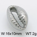 Pendentif coquillage argenté 16x10mm 2g pour bijoux DIY et création colliers - Style de Cauris 2 (KLJ5072-Z) / 16*10mm / Couleur Acier