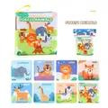 Forest animals themed baby cloth book with elephant and lion prints for early education - Forest Animals Cloth Book