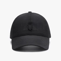 Berretto da baseball nero ad asciugatura rapida con logo S e fori di ventilazione laser - Nero