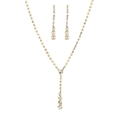 Elegante set di gioielli placcati oro con cristalli scintillanti per sposa o matrimoni - 446 Oro Set da 2 Pezzi